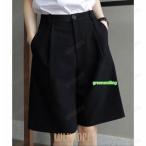 タックショートパンツ ハイウエスト 美脚