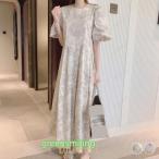 ワンピース 夏 レディース 半袖 おしゃれ 可愛い きれいめ トワルドジュイ 柄 ゆったり ロングワンピース