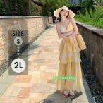 リゾートワンピース レディース サマードレス ワンピース 夏ワンピ ロング ファッション 春夏 カジュアル 体型カバー ゆったり きれいめ イー