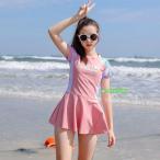 ジュニア 水着 女の子 ワンピース スクール水着 高校生 セパレート 体型カバー 水着　ラッシュガード　キッズ　女の子　水着 おしゃれ　みずぎ　ショットパンツ