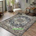 ショッピング韓国 インテリア フランネルラグ 160*230cm 韓国インテリア ラグマット 洗える おしゃれ アンティーク ヴィンテージ クラシック くすみカラー 転写プリント