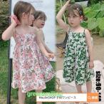 韓国子供服ワンピース夏花柄子供ドレ...