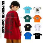 キッズダンス衣装 Tシャツ トップス ヒップホップ 衣装 HIPHOP ファッション 赤 水色 白 緑 オレンジ 黒 青