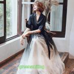  цветное платье коктейль платье черный чёрный V шея длинное платье вечернее платье презентация исполнение . Eve человек g платье fo Maar взрослый переключатель мода 