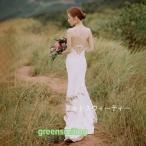 ショッピングウェディング ウェディングドレス 二次会 ウエディングドレス 花嫁ドレス バックレス パーティードレス 背中開き 前撮り 披露宴 挙式  結婚式 フォトウェディング リゾート