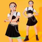  танцевальный костюм Корея Kids девушки лето s pra ising tops юбка выставить Jazz Dance .... hip-hop отвечающий ..HIPHOP тренировка надеты 