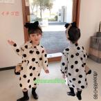 ショッピング韓国子供服 韓国子供服 シャツワンピース 春秋 ロング丈 女の子 長袖 ワンピース ドット 水玉 リゾート おしゃれ 子ども服 キッズ ベビー 女児 可愛い ジュニア服