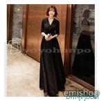 ショッピングパーティ パーティードレス 結婚式 ワンピース 大きいサイズ 袖あり  ロングワンピース 膝丈 お呼ばれ ドレス服装服女性 二次会 親族 20代 30代 40代 50代