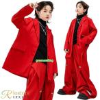 Kids танцевальный костюм выставить красный костюм stage костюм Kids Dance . рука красный выставить жакет брюки ребенок костюм Kpop Корея костюм hip-hop departure 