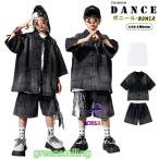 ヒップホップ ダンス衣装 セットアップ キッズ チアガール ブラック ジャケット デニムパンツ 子供服 HIPHOP JAZZ 男の子 女の子 ガールズ ジャッズ カジュアル