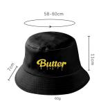 BTS(防弾少年団) Butter 漁夫帽 UVカット 日よけ帽 折りたたみ可能 レディースハット ファッション 応援グッズ 男女兼用 応援 人気 韓流アイドル 可愛い