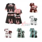SPY×FAMILY スパイファミリー グッズ キッズ 上下セット 2点セット 半袖Tシャツ トップス スカート枚 夏着　女の子 誕生日 親子服 居住服 子供/大人 へそ出し