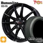 サマータイヤ ホイール4本セット 215/45R17インチ 5H100 ヒューマンライン HS08 BK キングボス G866
