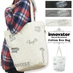 イノベーター エコバッグ コットン トートバッグ コンパクト メンズ 男性 おしゃれ カジュアル 布製 innovator SI001 1点迄メール便OK (to4a119)