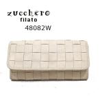 [ zucchero filatozkero filler -to][ стандартный товар ] 48082Wkau кожа белый сетка длинный кошелек подарок День отца 