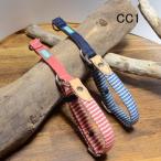 ハーフチョーク 小型犬 S 【 ヒッコリー デニム & レザー 】 長さ調節可能 おしゃれ かわいい こだわりの 岡山デニム