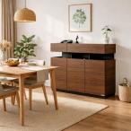  living панель шкаф ширина 115cm Brown местного производства сделано в Японии грецкий орех рисунок из дерева Северная Европа style маршрутизатор место хранения счетчик внизу место хранения RS