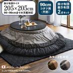 和モダンしじら織 こたつ布団 円形セット