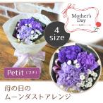 母の日 花 ギフト プレゼント 母の日のムーンダストアレンジ petitサイズ 2025 アレンジメント 母の日ギフト 花 フラワーアレンジ 飾れる ブーケ カーネーション