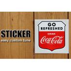  стикер COCA-COLA Coca Cola GO REFRESHED [ccba4] *UV* водонепроницаемый наклейка / american смешанные товары * запад набережная 