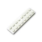  Lego блок детали plate 2 x 8:White / белый параллель импортные товары 