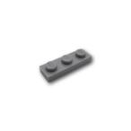  Lego блок детали plate 1 x 3:Dark Bluish Gray / темно-серый параллель импортные товары 