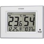 CITIZEN シチズン 温度計 湿度計 時計付き ライフナビD200A 白 10.5×14.5×2.4cm 8RD200-A03