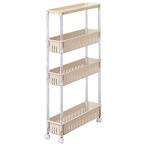  sun ko- plastic .. interval storage beige approximately width 15× depth 50× height 87cm table Wagon 4 step super slim 