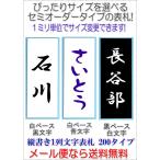 サイズ変更できるアクリル長方形表札一列L200タテ文字白地黒文字白地青文字黒字白文字 R1005-ttwwb