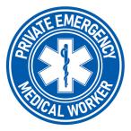 MEDICAL WORKER 円形ステッカー（民間救急）