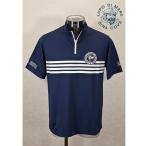 ★シナコバ【*001*】【*BIG SALE*】春夏半袖ジップシャツ＜Mサイズ・Ｌサイズ＞ネイビー-kx279