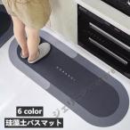 キッチンマット 珪藻土バスマット 風呂マット 足ふきマット 玄関マット 速乾 調湿 防臭 吸水性 お手入れ簡単 抗菌 珪藻土 滑り止め 家庭用 送料無料