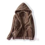 ボア パーカー ジャケット レディース フリース ブルゾン アウター カーディガン 秋 冬  ジップアップ フード付き ルームウェア アウトドアウェア