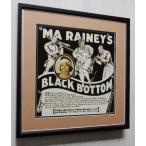 マ・レイニー/ブラック・ボトム/20sレコード通販ポスター/額装/Ma Rainey/Black Bottom/Race Records ad/BLM/レトロビンテージ/ブルース