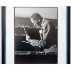 ミルト・ジャクソン/アート ピクチャー 額装/1953 NY/モダン ジャズ・カルテット/Milt Jackson/MJQ/Modern Jazz Quartet/モノクロ 写真