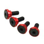 Yahoo! Yahoo!ショッピング(ヤフー ショッピング)EAGLE（イーグル）/3709U-RE/サーボスクリュー4.3mm穴用（ALワッシャー付）（レッド）4個入