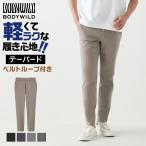 ショッピングストレッチ グンゼ GUNZE ボディワイルド BODYWILD ストレッチパンツ メンズ テーパード ベルトループ付 前とじ ポケット付 メッシュ ズボン BDV105