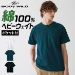 グンゼ GUNZE ボディワイルド BODY WILD Tシャツ メンズ ポケT ヘビーウェイト 通年 綿100% インナーシャツ コットン 厚地 天竺 丸首 シンプル