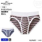 GUNZE グンゼ BODY WILD ボディワイルド プレミアムスタンダード オーガニック ブリーフ 前とじ メンズ BWN741P 3L