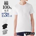 ショッピングタグ 【16日8時までタイムセール】グンゼ GUNZE ネット限定 クルーネックＴシャツ 綿100％ メンズ インナーシャツ 抗菌防臭加工 3枚組 丸首 タグレス 定番 M-3L