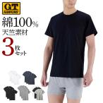 ショッピング綿100 グンゼ GUNZE GTホーキンス 半袖 Tシャツ 3枚組 メンズ 丸首 綿100% カジュアル クルーネック インナーシャツ G.T.HAWKINS