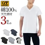 ショッピング綿100% グンゼ GUNZE GTホーキンス 綿100% Ｔシャツ 3枚組 メンズ セット 半袖 Vネック 天竺 インナーシャツ 通年 G.T.HAWKINS