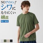 グンゼ Tシャツ しわになりにくい ノンアイロン メンズ 春夏 吸汗 速乾 天竺 綿混 コットン カジュアル 時短 GUNZE