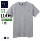 POLO BCS ポロ Tシャツ メンズ 半袖 おしゃれ 綿100% 無地 白 クルーネック 丸首 年間 抗菌防臭加工 GUNZE グンゼ