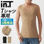 グンゼ GUNZE インティー 汗取り付 ノースリーブ メンズ インナーシャツ 春夏 in.T 脇汗パッド 吸汗速乾 Ｔシャツ専用インナー 肌着 YG