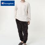 【送料無料】 ルームウェア メンズ 冬 もこもこ Champion チャンピオン 長袖長パンツ ルームウェア ボア カモフラ 綿混 OM8650 M〜LL GUNZE  グンゼ