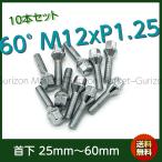 首下選べます メッキボルト 10本セット 60°テーパー M12-P1.25 ジープ チェロキーKL レネゲード