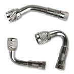 バイク用エアーバルブ （3個入り） 米式バルブ 90°エクステンションL型（シルバー） オートバイ 小径ホイール車などに 農機具 自転車 二輪用 45