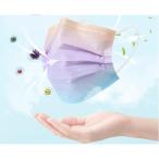 マスク50枚虹色不織布