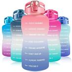 128oz Leakproof Free Drinking Water Bottle with Motivational Time Marker